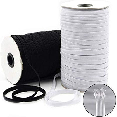 6mm, Black 10 Meter Width Flat Elastic Bands Elastic Cord Stretch String Rope Earloop Sewing String for DIY Craft Clothes Making: Amazon.co.uk: Kitchen & Home